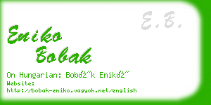 eniko bobak business card